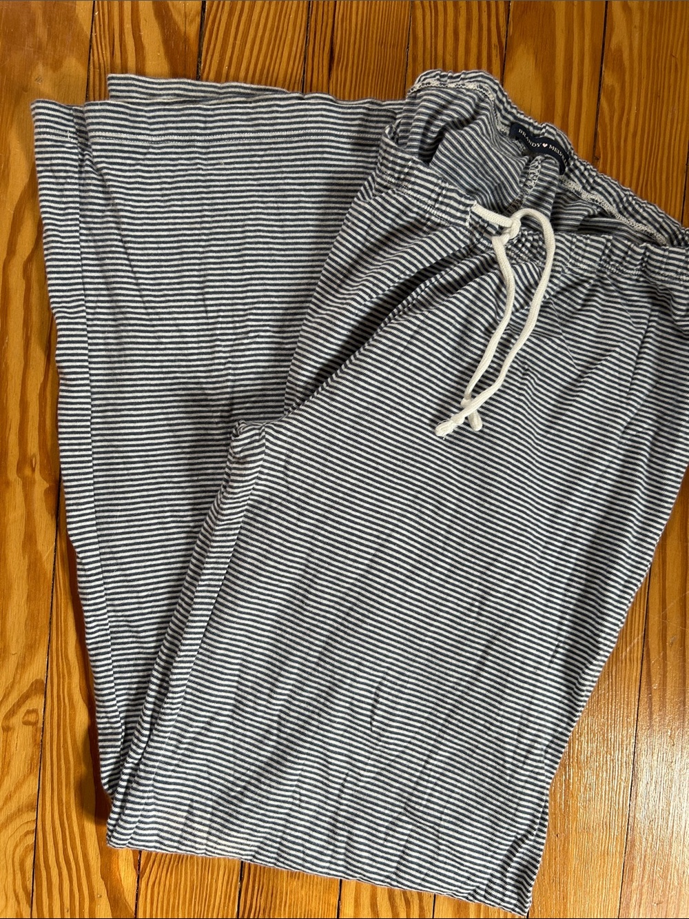 Brandy Melville Navy White Striped Drawstring Lounge Pants OS